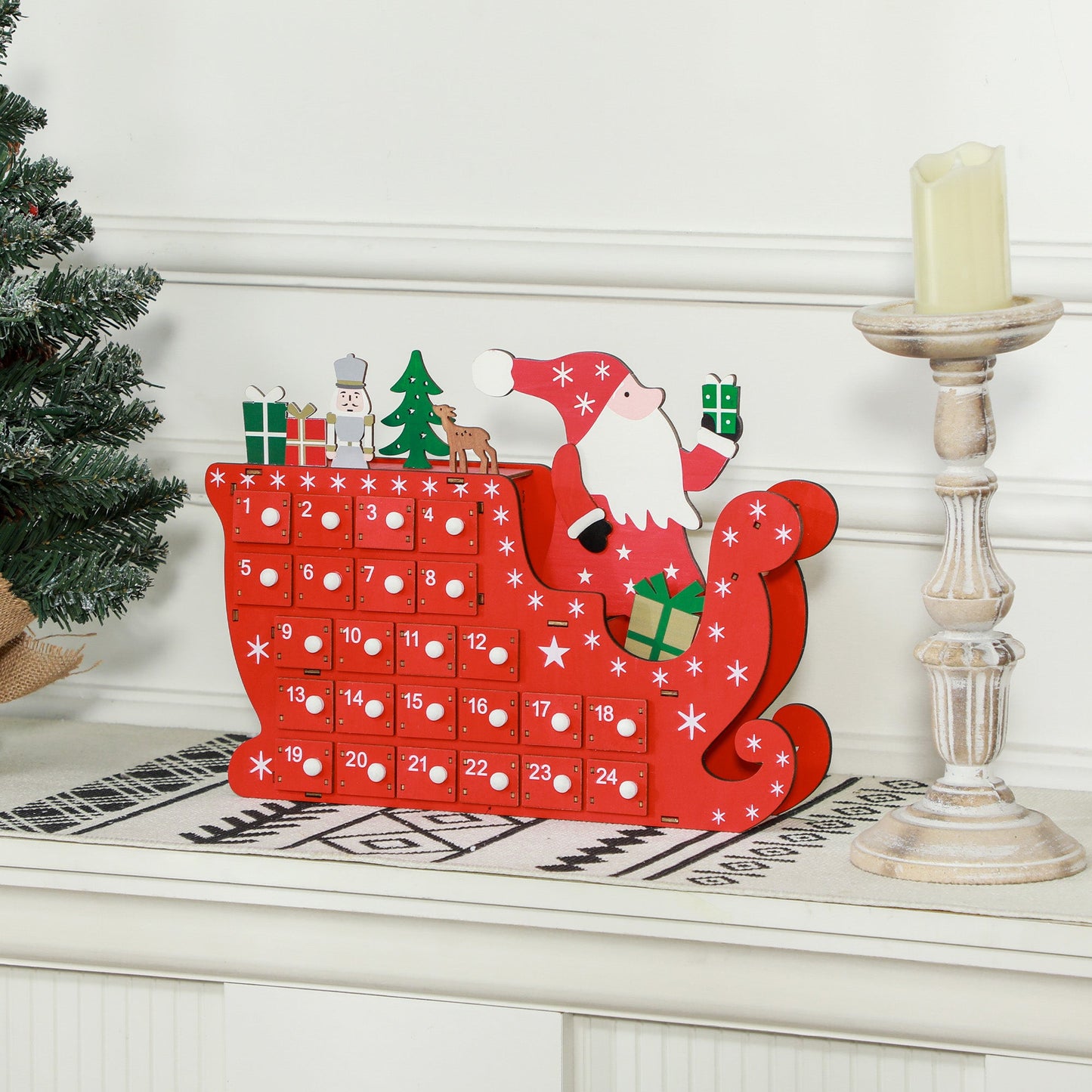 24-Drawer Reusable Christmas Advent Calendar