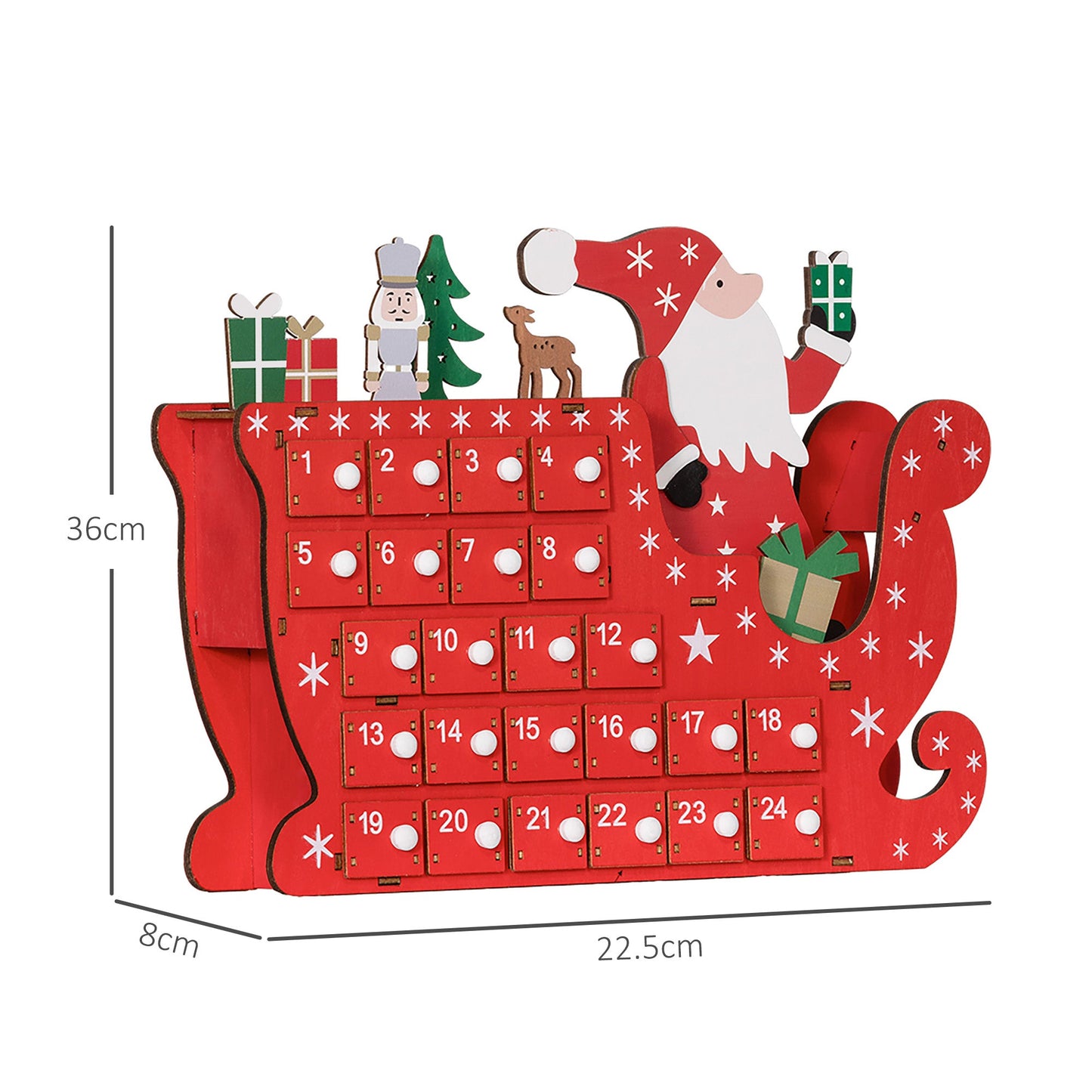 24-Drawer Reusable Christmas Advent Calendar