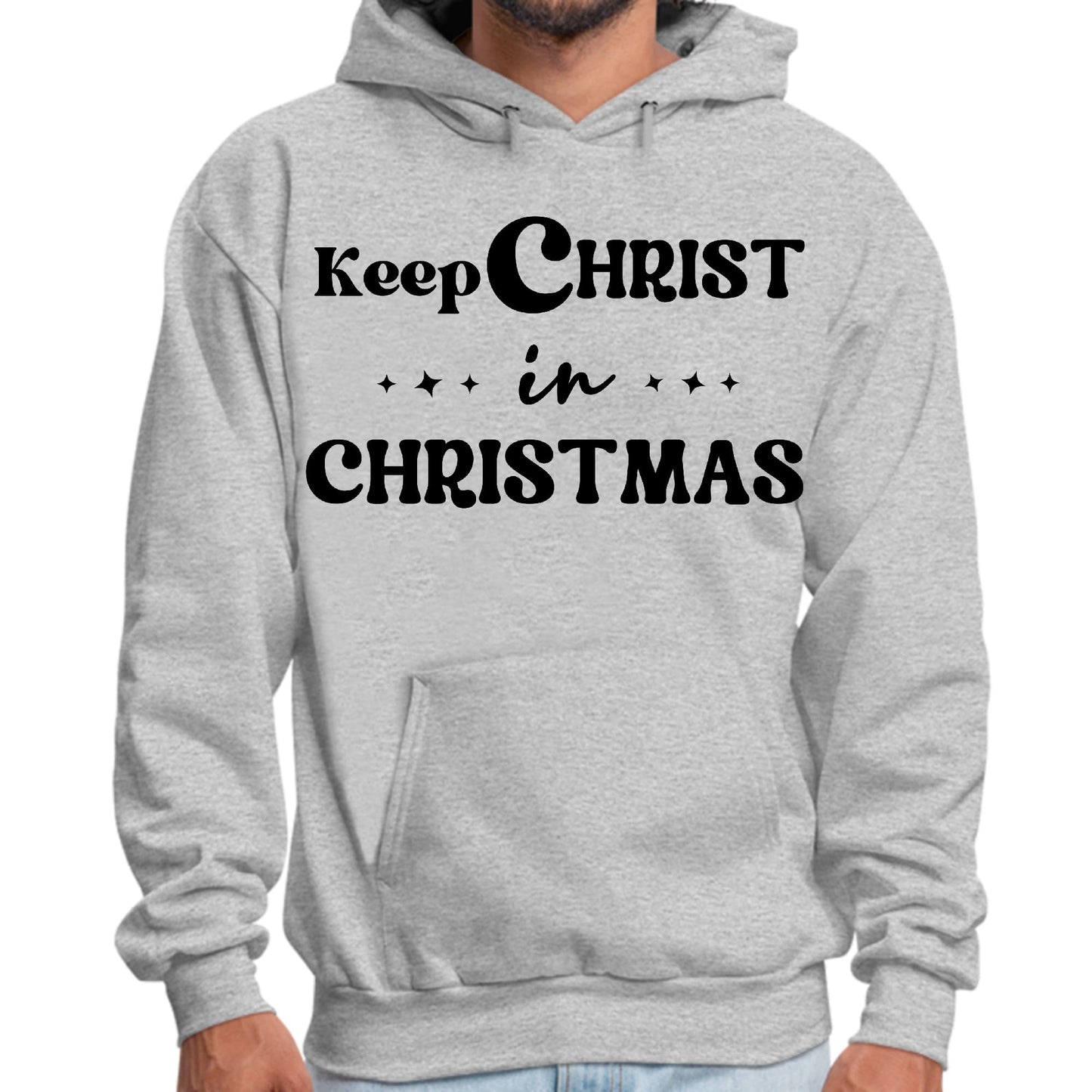 Mens Graphic Hoodie Keep Christ in Christmas - Christian Holiday-1