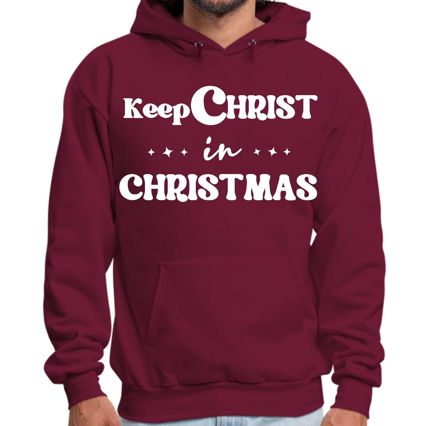 Mens Graphic Hoodie Keep Christ in Christmas - Christian Holiday-4