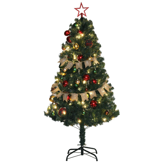 5ft Pre-Lit and Decorated Christmas Tree-0