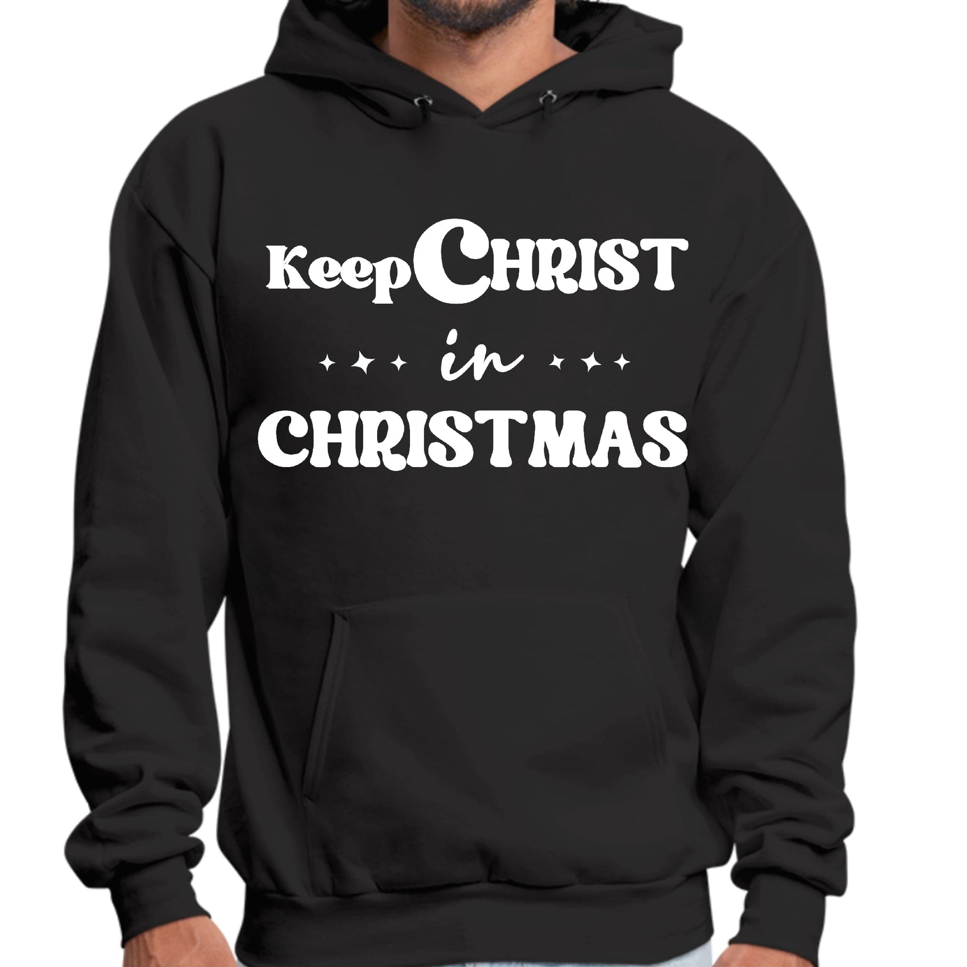 Mens Graphic Hoodie Keep Christ in Christmas - Christian Holiday-0
