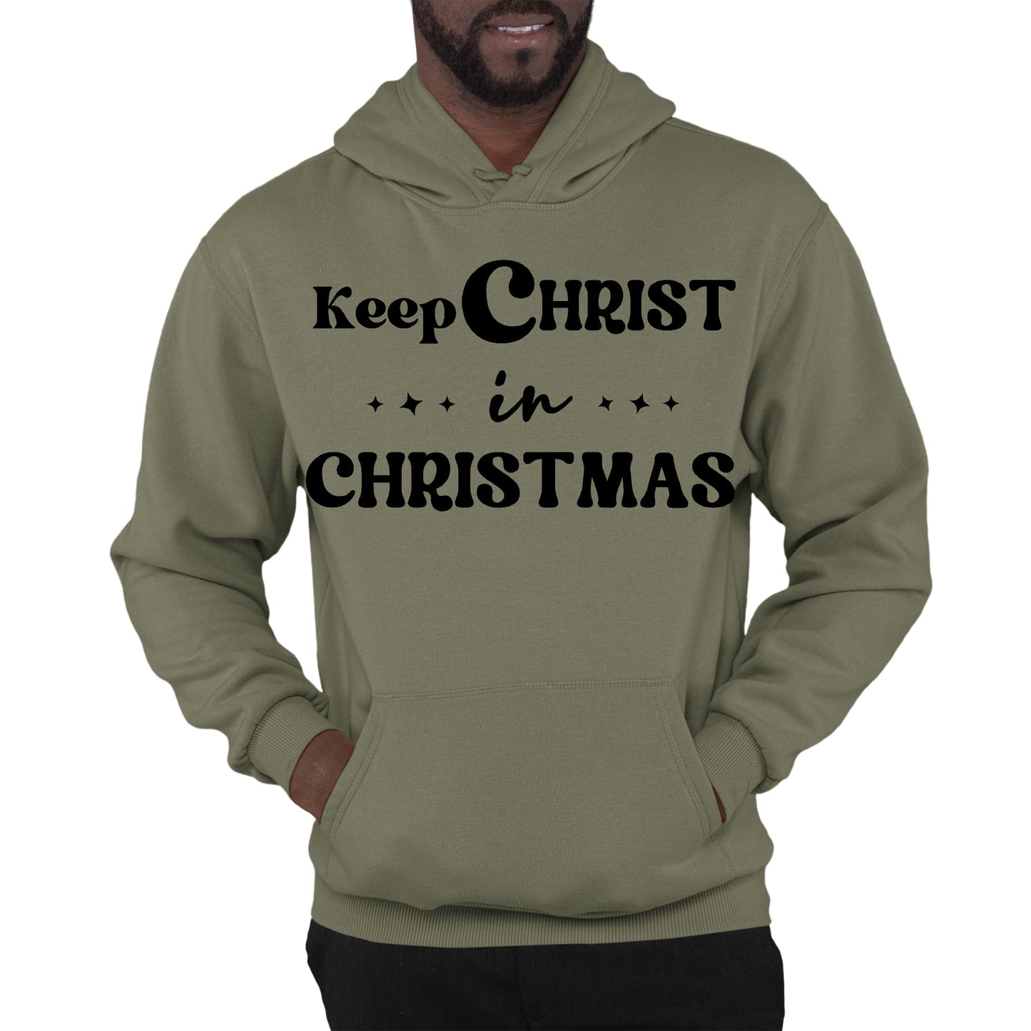 Mens Graphic Hoodie Keep Christ in Christmas - Christian Holiday-4