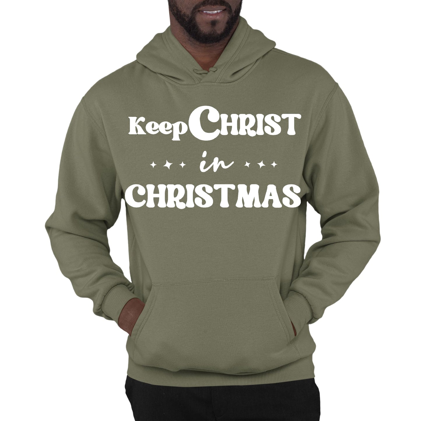 Mens Graphic Hoodie Keep Christ in Christmas - Christian Holiday-5