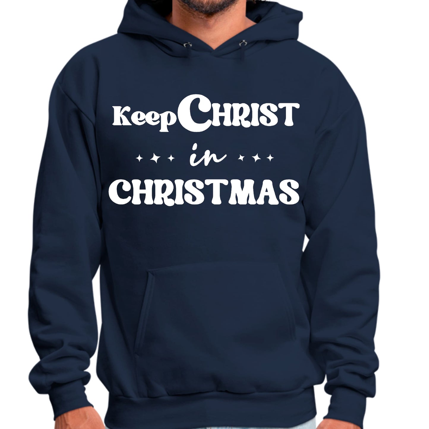 Mens Graphic Hoodie Keep Christ in Christmas - Christian Holiday-3