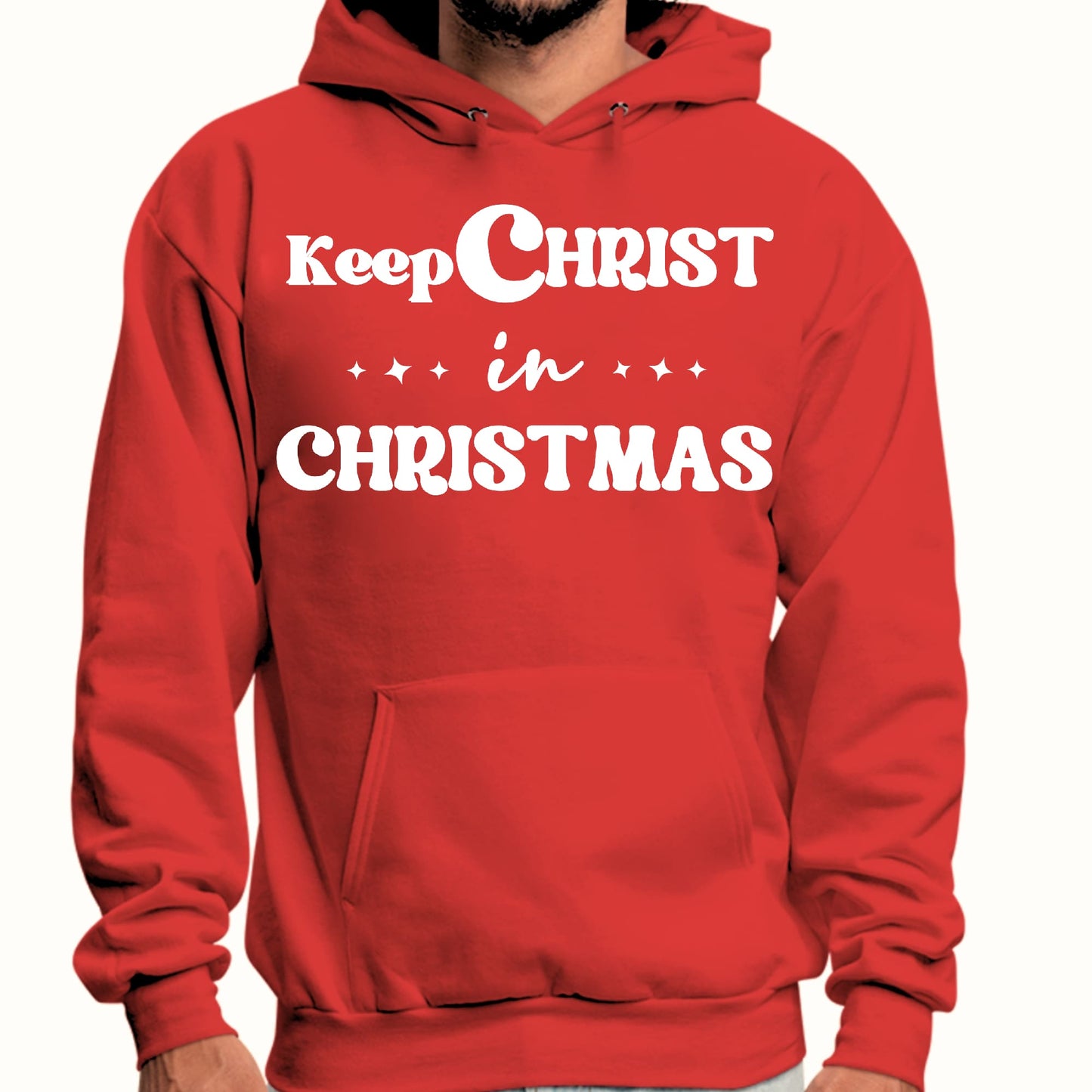 Mens Graphic Hoodie Keep Christ in Christmas - Christian Holiday-2