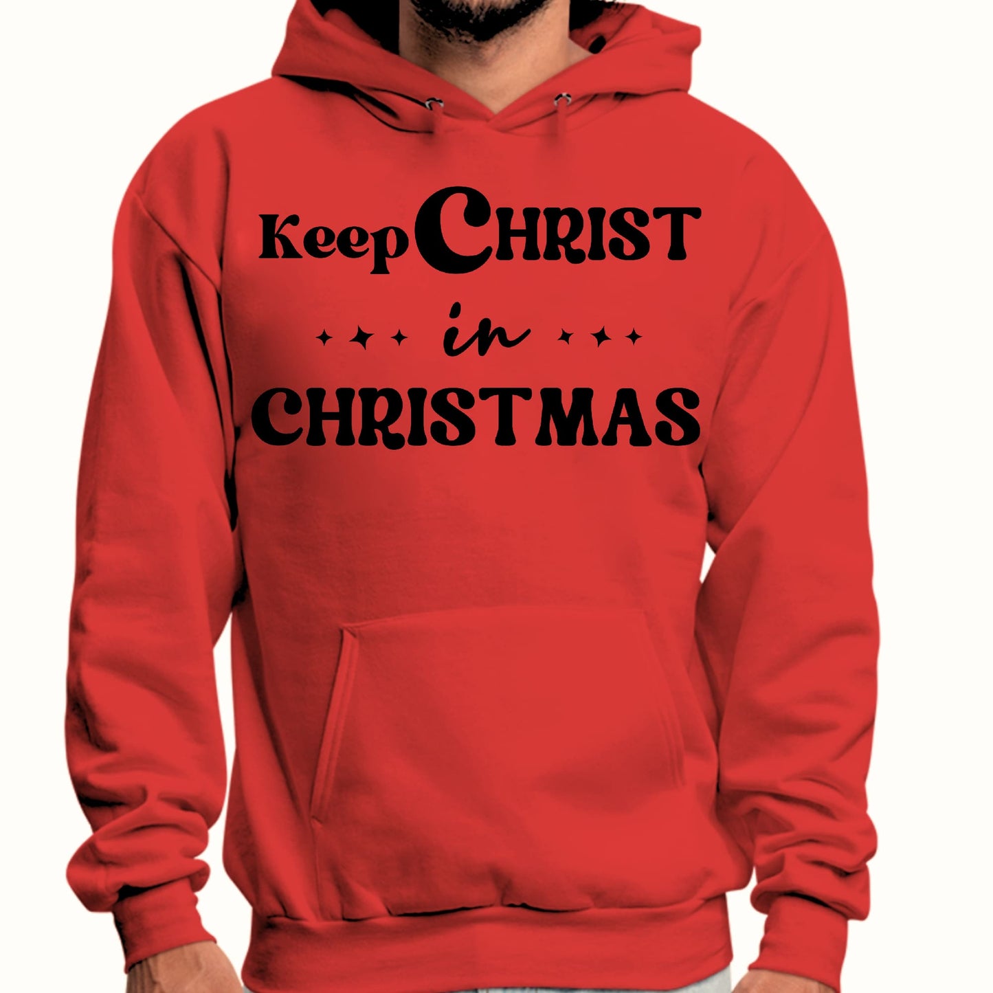 Mens Graphic Hoodie Keep Christ in Christmas - Christian Holiday-2