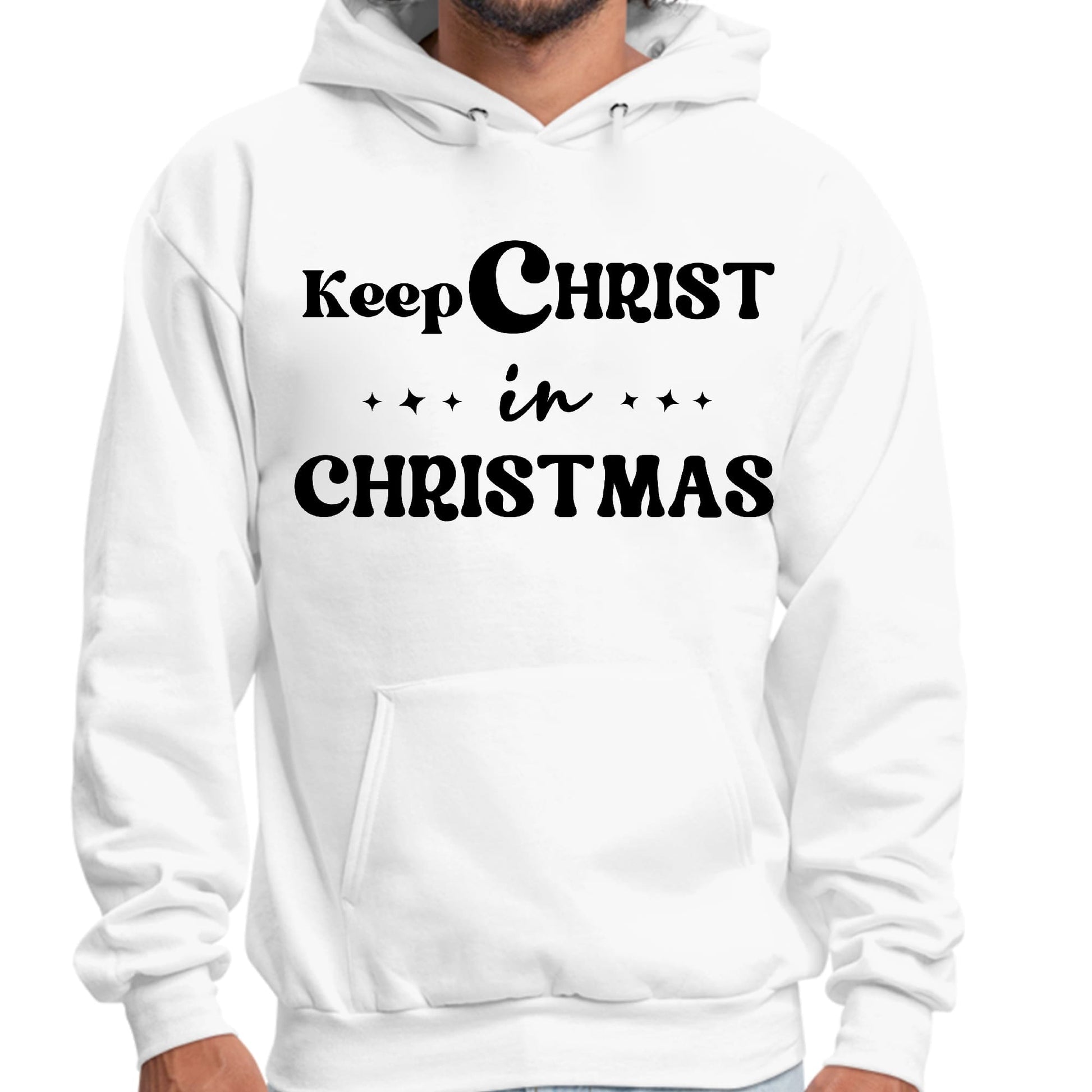 Mens Graphic Hoodie Keep Christ in Christmas - Christian Holiday-0
